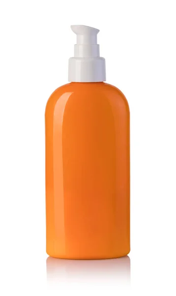 Sun Cream Bottle Isolated White Background — Stock Photo, Image