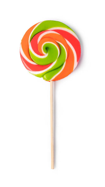 красочные леденцы изолированы на белом фоне