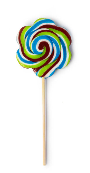 красочные леденцы изолированы на белом фоне