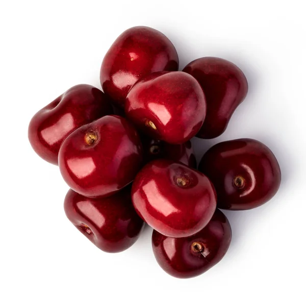 Cerezas Aisladas Sobre Fondo Blanco — Foto de Stock