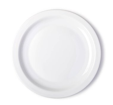 Beyaz arkaplanda beyaz bir plaka