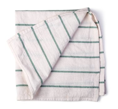 Peçete beyaz arkaplanda izole edildi