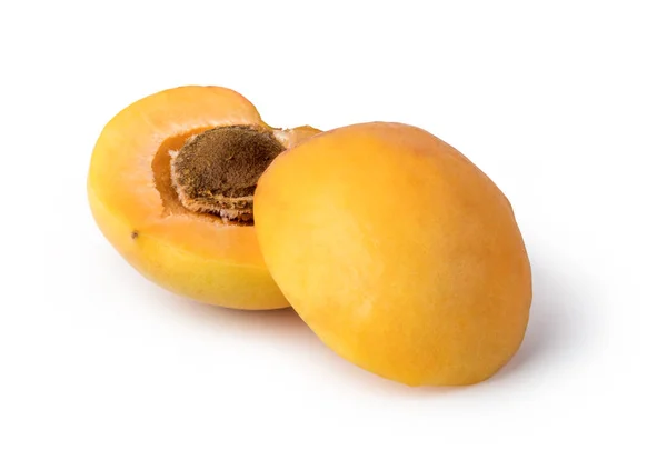 Apricots Isolated White Background — Stock Photo, Image