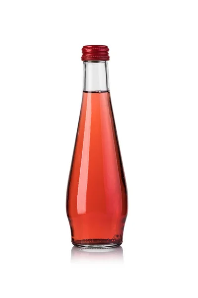 Flaska Fruktjuice Isolerad Vit Bakgrund — Stockfoto
