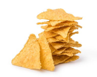 nachos chips on white background clipart