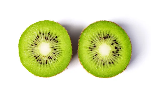 Dojrzałe Owoce Kiwi Izolowane Białym Tle — Zdjęcie stockowe