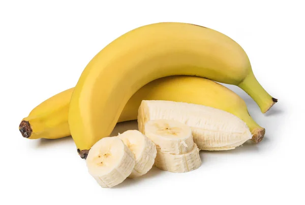 Bananenfruit Geïsoleerd Witte Achtergrond — Stockfoto