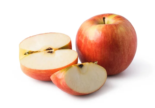 Jablečné Ovoce Izolované Bílém Pozadí — Stock fotografie