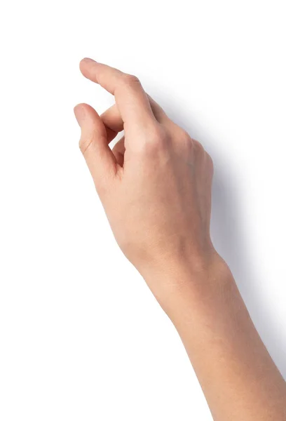 Kvinnans Hand Isolerad Vit — Stockfoto