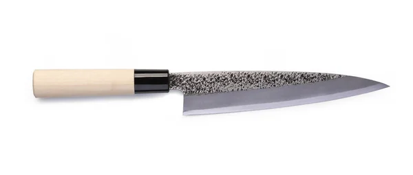 Stainless Steel Santoku Knife Isolated White Background — Stock Photo, Image