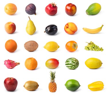 meyve izole üzerinde beyaz arka plan belirleme