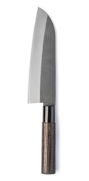 Stainless Steel Santoku Knife Isolated White Background — Stock Photo, Image
