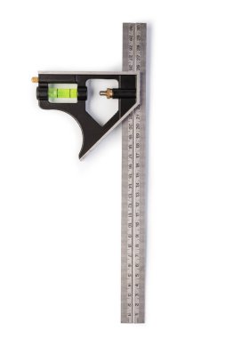 Beyaz bir arka plan üzerinde izole t-square