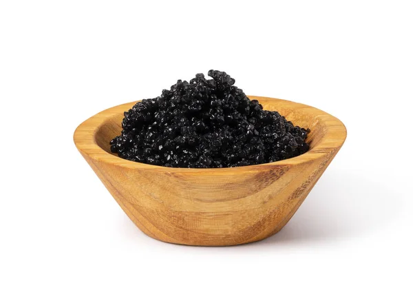 Caviar Noir Isolé Sur Fond Blanc — Photo