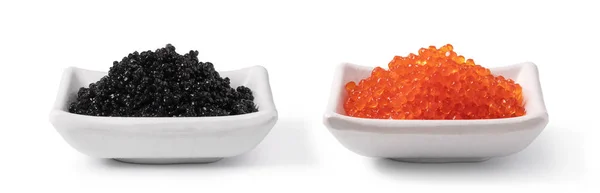 Caviar Negro Aislado Sobre Fondo Blanco — Foto de Stock
