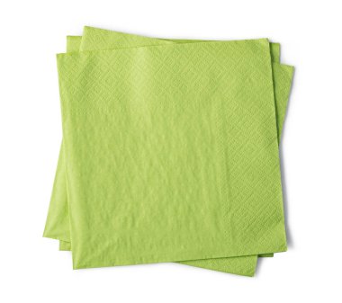 Beyaz arka plan üzerinde izole kağıt peçete