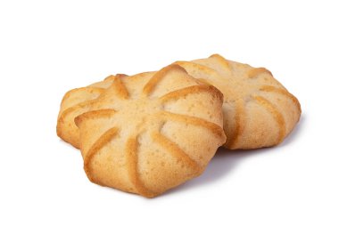 Beyaz arkaplanda izole edilmiş çerezler