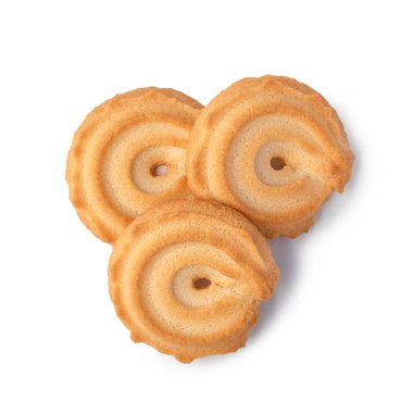 Beyaz arkaplanda izole edilmiş çerezler