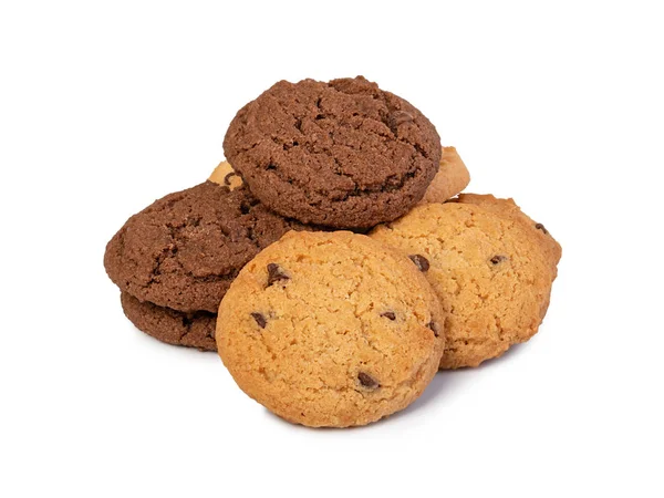 Cookies Izolované Bílém Pozadí — Stock fotografie