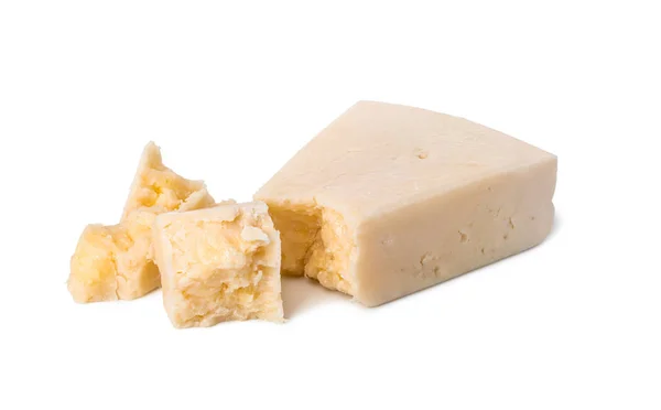 Сыр Пармезан Белом Фоне — стоковое фото