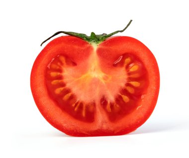 Beyaz arkaplanda domates kirazı izole edildi