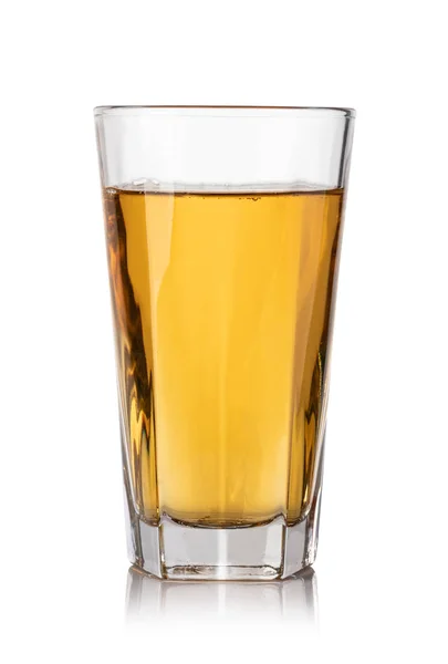 Склянка Яблучного Соку Білому Тлі — стокове фото