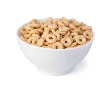 Mısır gevreği çikolata üzerinde izole beyaz arka plan pul