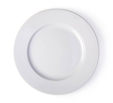 Beyaz arkaplanda beyaz bir plaka