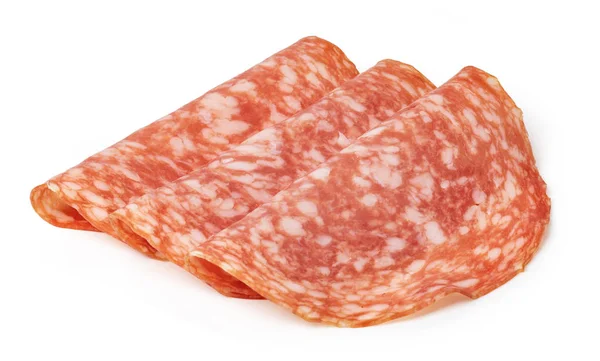 Kawałek kiełbasy salami — Zdjęcie stockowe