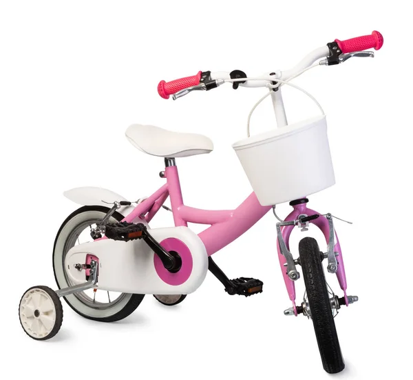 Bicicleta rosa para crianças — Fotografia de Stock