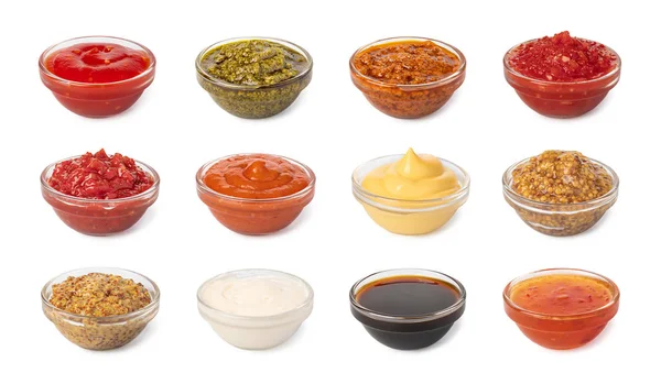 Ciotola con salsa set — Foto Stock