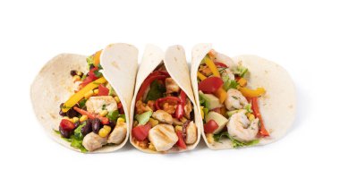 Sebzeli burrito ve tortilla.,