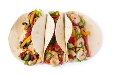 Sebzeli burrito ve tortilla.,