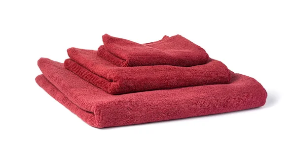 Bath towel isolated on white — Stock Photo, Image