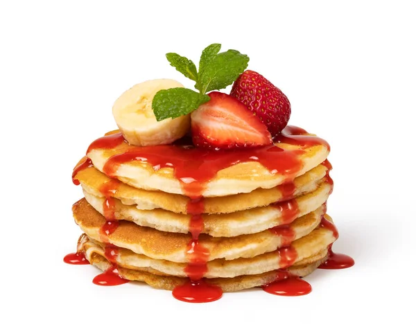 Pancakes with fresh berry — Stock Photo, Image