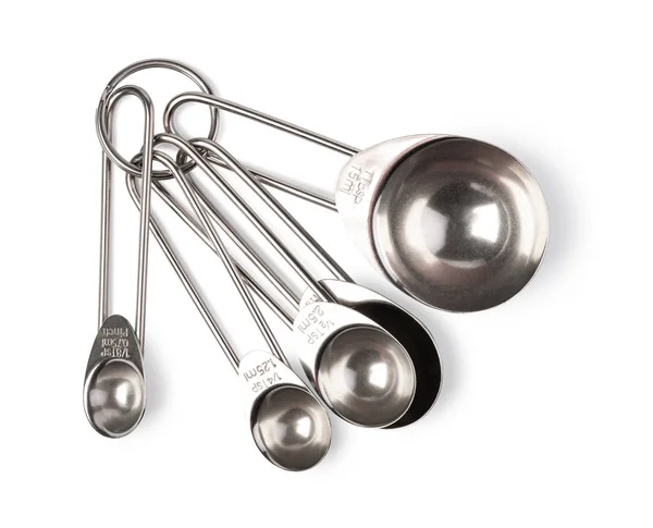 Steel measuring spoons — Stock Photo, Image
