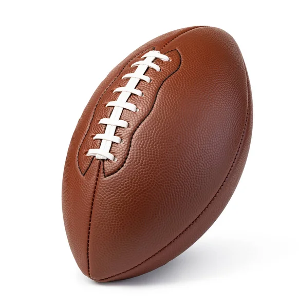 Кожаный американский футбольный мяч — стоковое фото