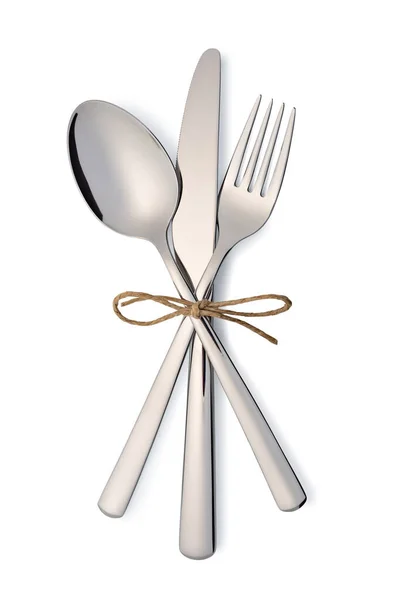 叉子、刀和勺子 — 图库照片