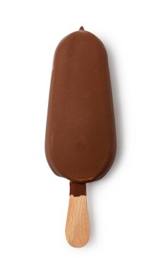 Dondurma beyaz arka planda izole edilmiş.