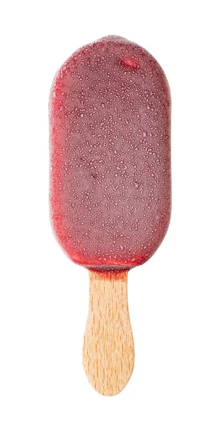 Glace Éclatante Aux Fruits Isolée Sur Fond Blanc — Photo