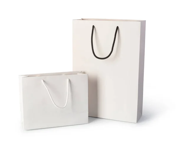 White Paper Bag White Background — Stock Photo, Image