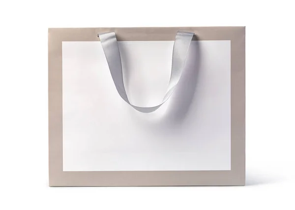 白い背景の白い紙袋 — ストック写真