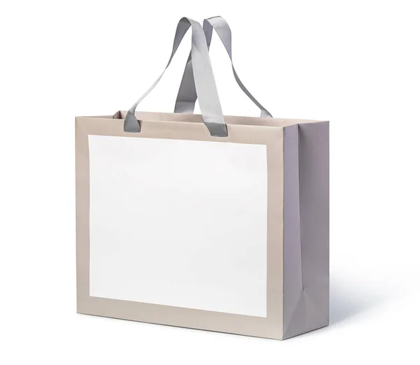 White Paper Bag White Background — Stock Photo, Image