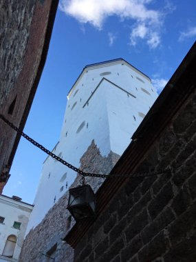 St Olaf kule Vyborg alt görünümünde, Rusya'nın Leningrad bölge