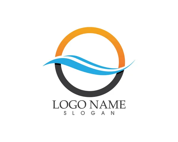 Modèle Vecteur Logo Wave — Image vectorielle