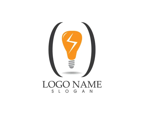 Lampe Ampoule Logo Vecteur — Image vectorielle