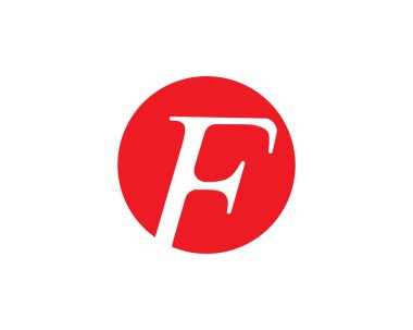 F harf logo vektör şablonu