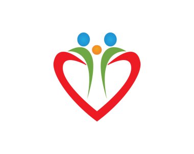 Sağlık görevlileri logo vektör şablonunu önemser