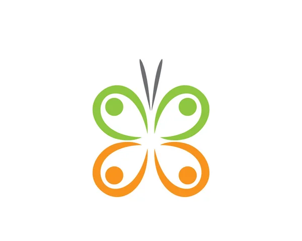 Vetor Logotipo Ícone Borboleta — Vetor de Stock