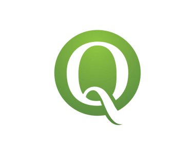 Q harfi simgesi logo tasarlamak vektör 